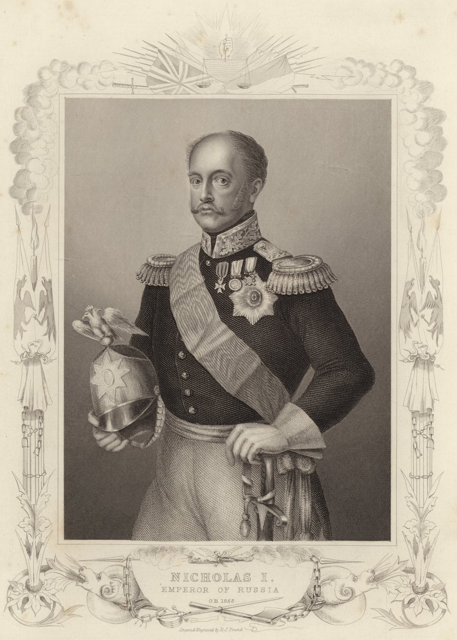 Czar Nicolau I, Imperador da Rússia (gravura) de Daniel John. Pound
