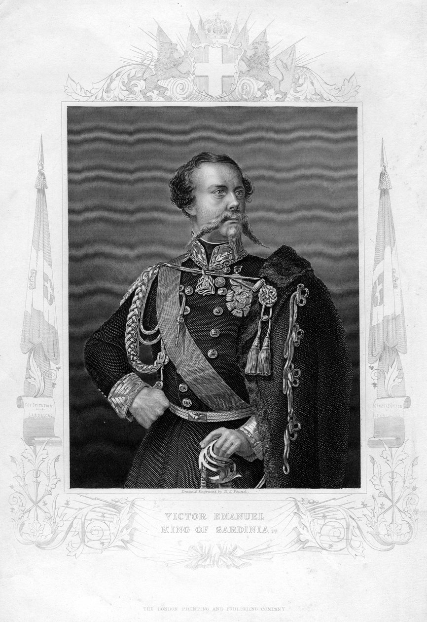 Victor Emanuel, rei da Sardenha, século XIX. de Daniel John Pound