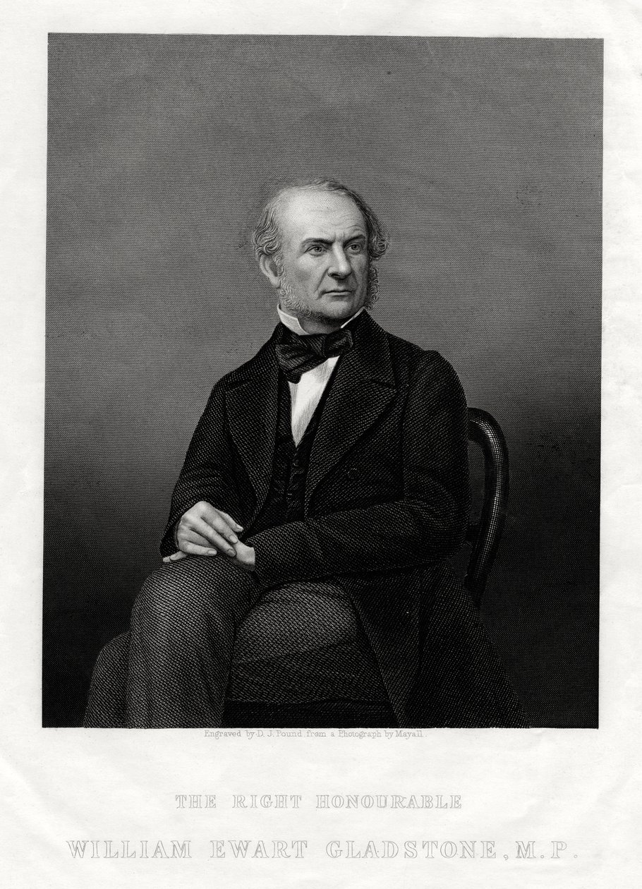 MP de William Ewart Gladstone, primeiro ministro liberal britânico, 1880. de Daniel John Pound