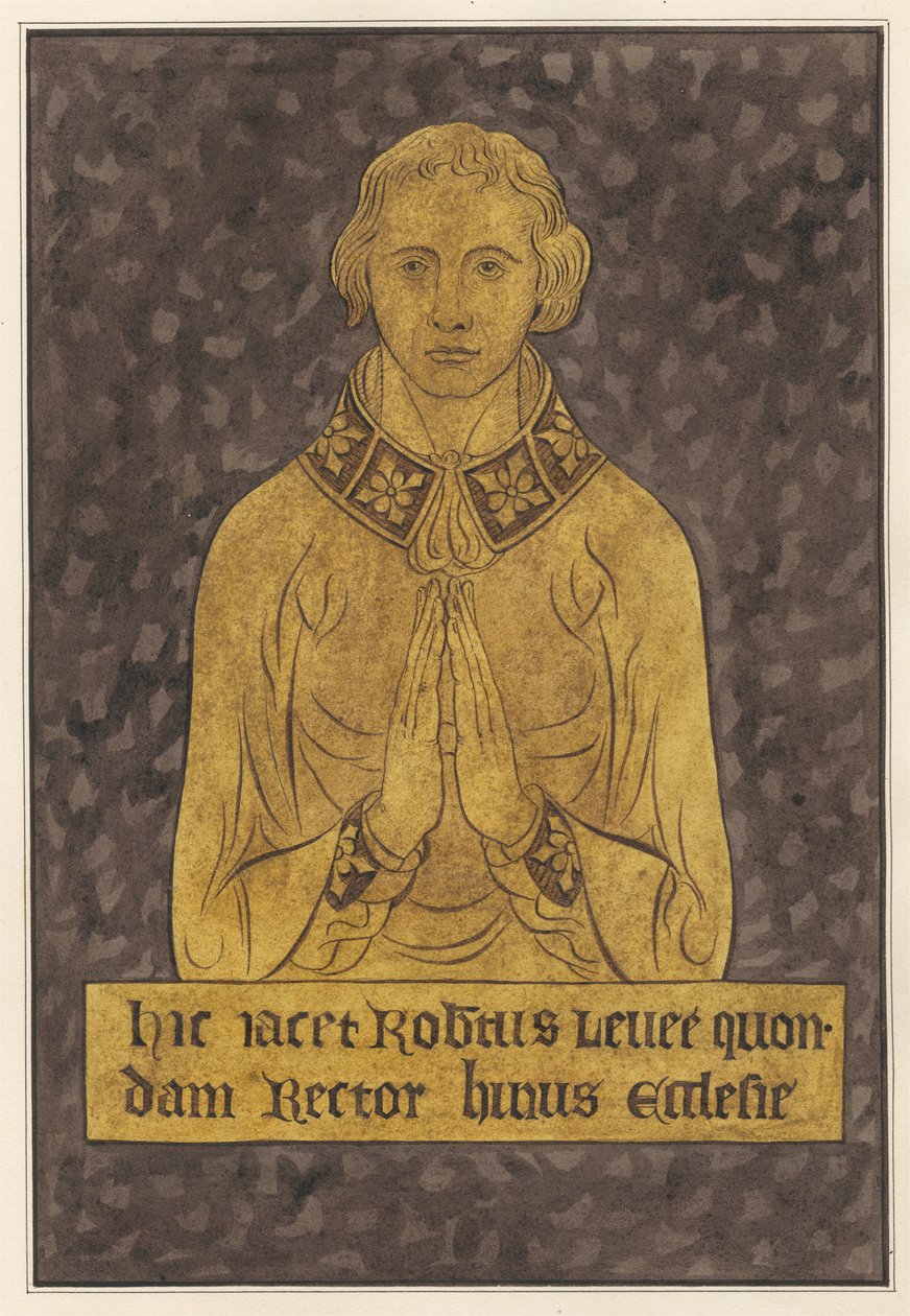 Prato de latão para Robert Lellee da Igreja Hayes de Daniel Lysons