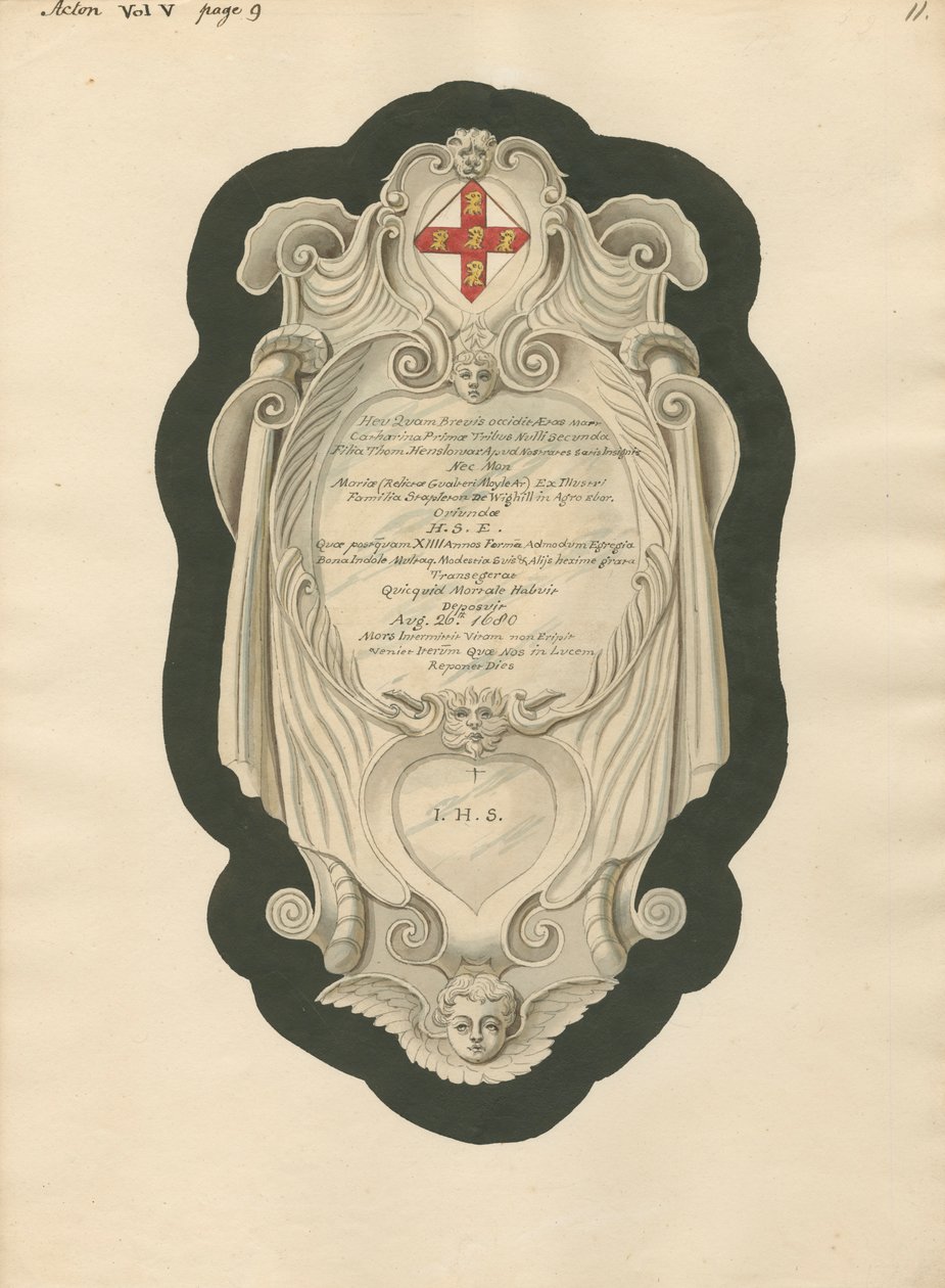 Memorial a H.S.E. da Igreja Acton de Daniel Lysons