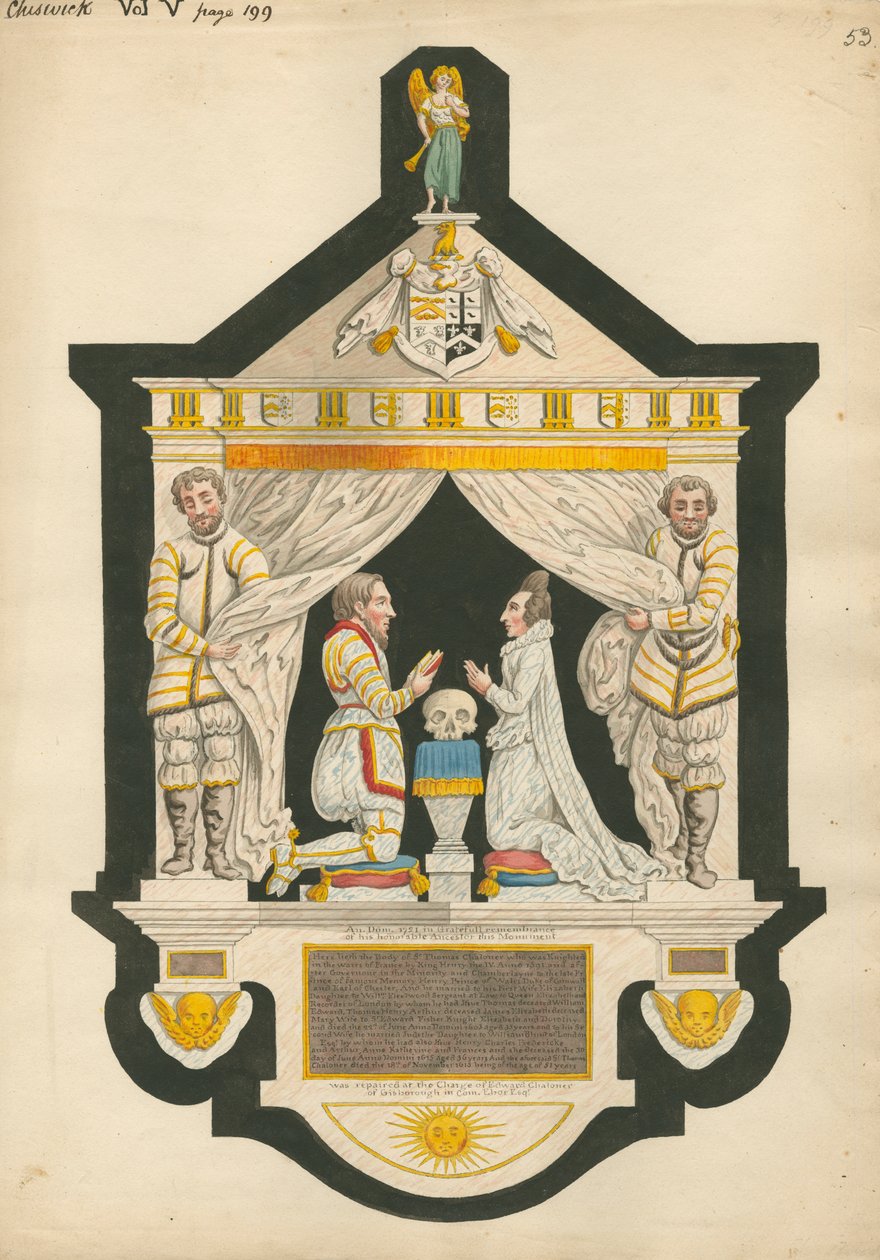 Memorial a Sir Thomas Chaloner de Daniel Lysons