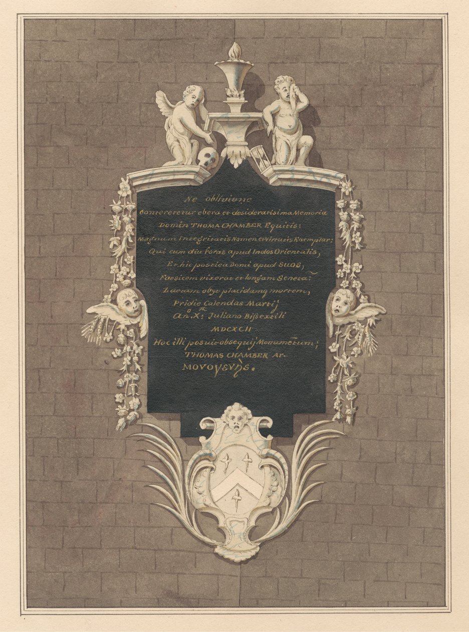 Memorial à Câmara Thomas Chamber da Igreja Hanworth de Daniel Lysons