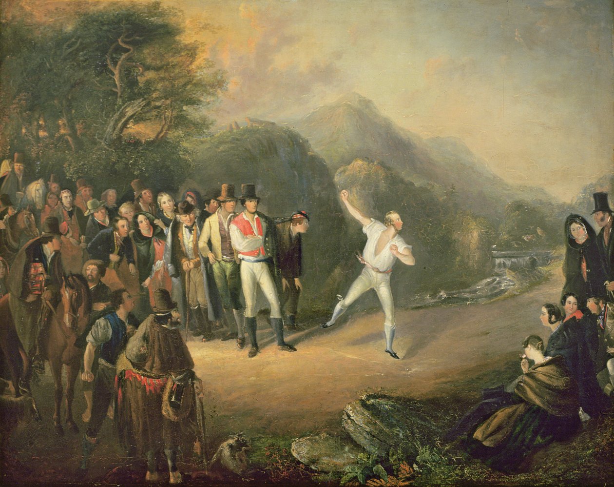 Jogo de boliche em Castlemary, Cloyne, 1847 de Daniel MacDonald