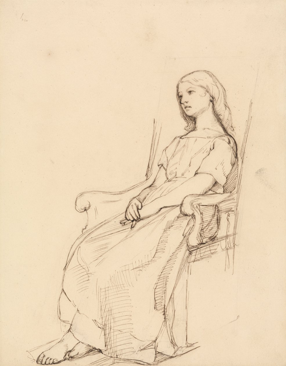 Estudo de uma Jovem, Sentada de Daniel Maclise
