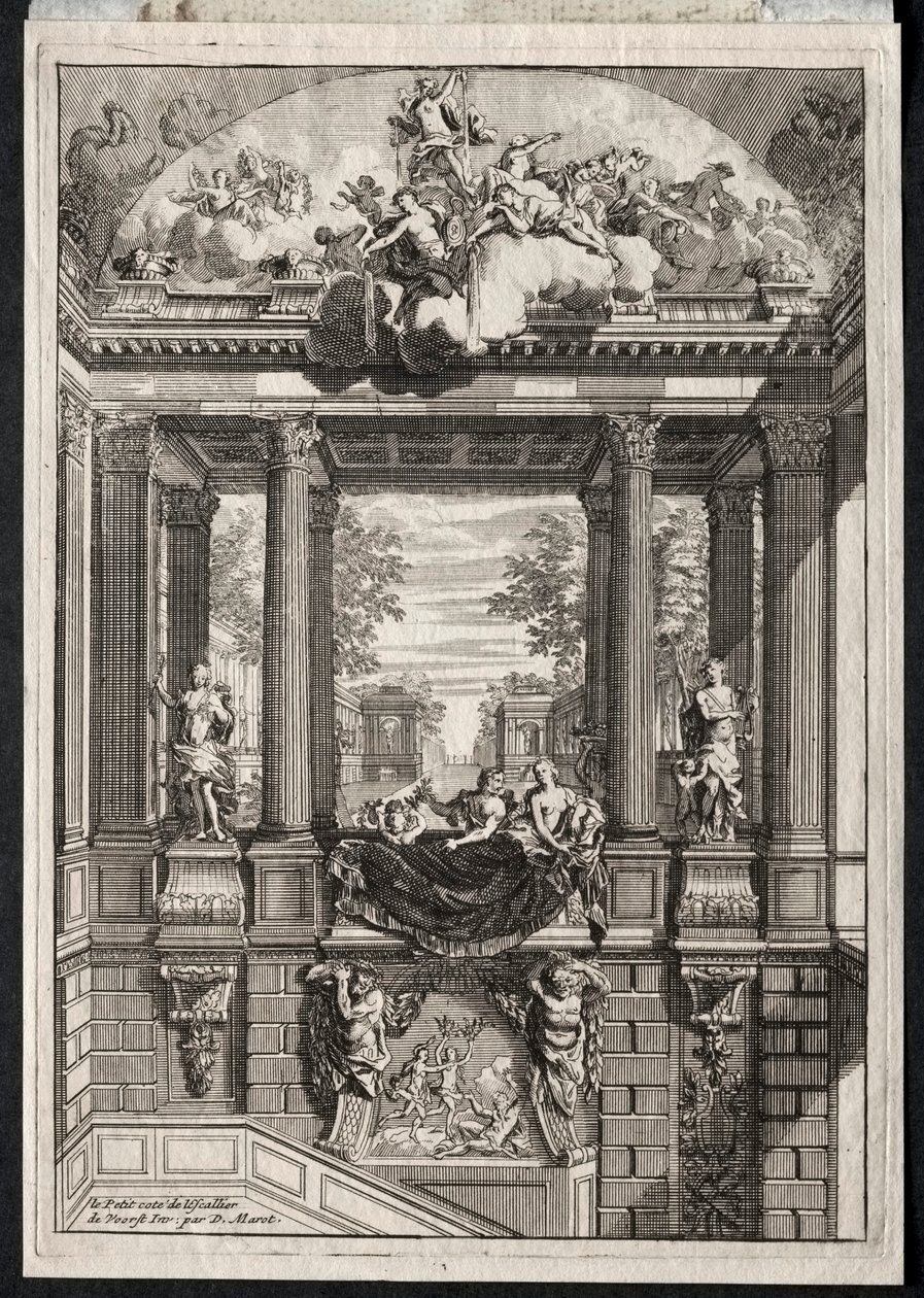 Escadaria no Palácio de Voorst na Holanda. de Daniel Marot