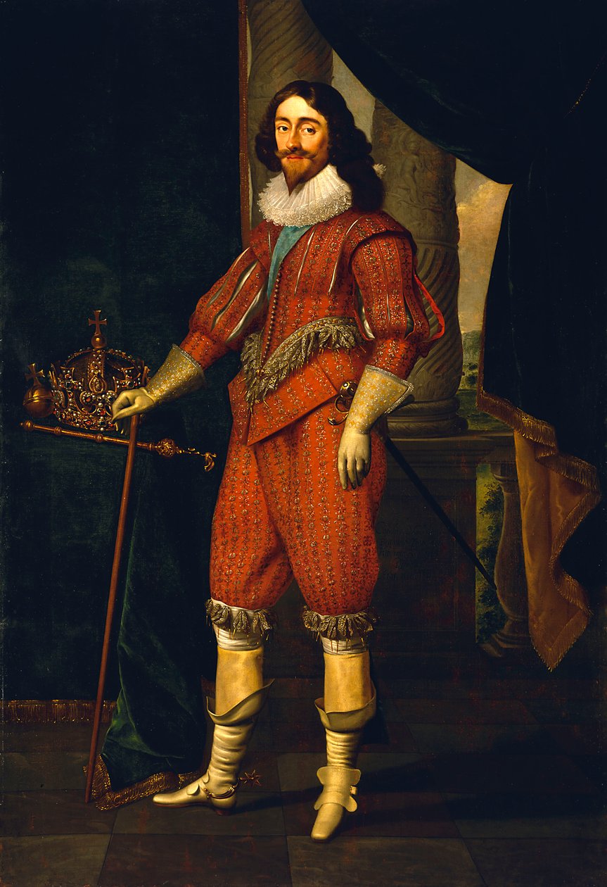 Carlos I (1600-1649), c.1631 (óleo sobre tela) de Daniel Mytens