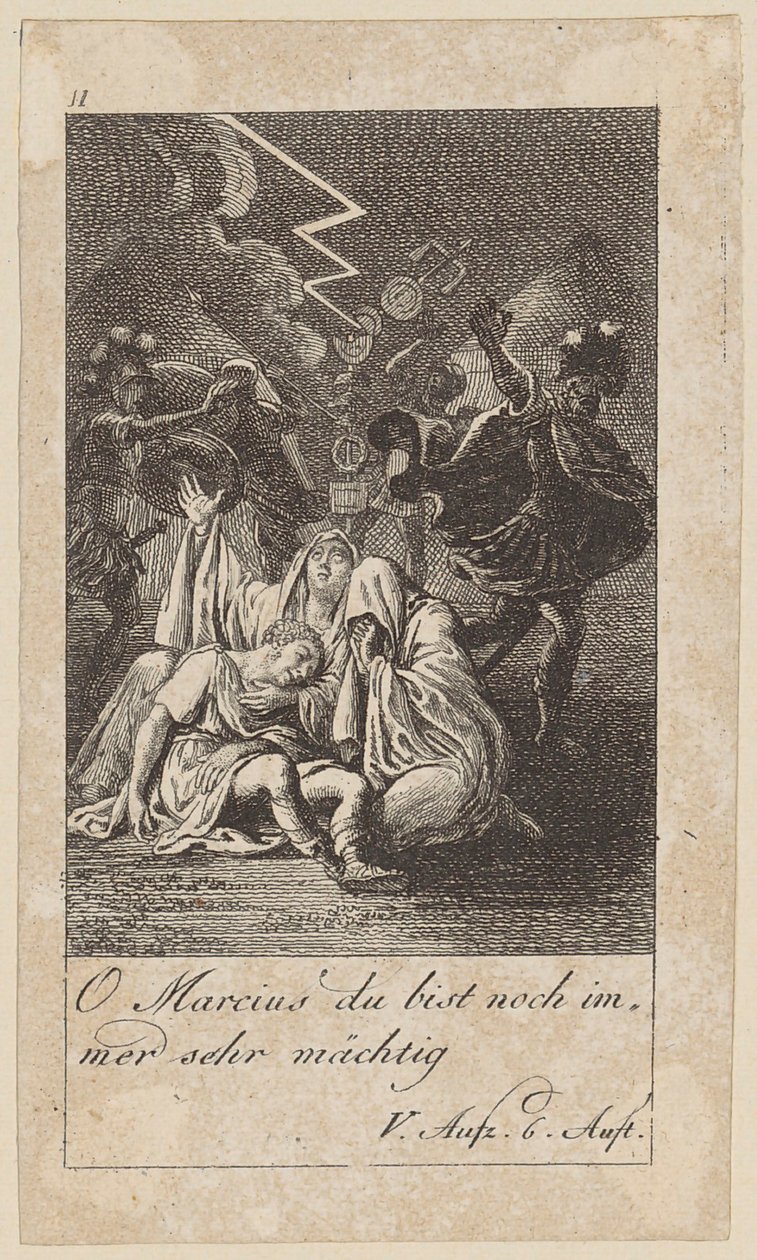 Prancha 11 para o «Coriolano» de Shakespeare de Daniel Nikolaus Chodowiecki