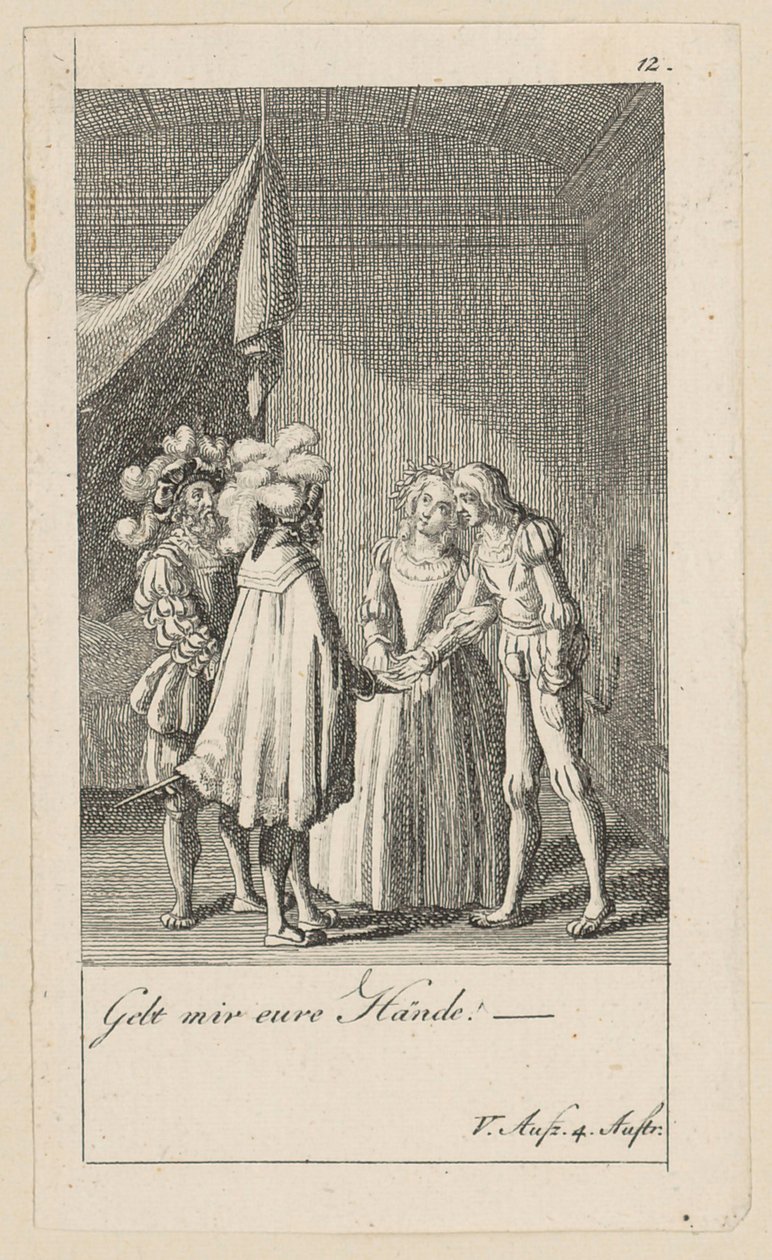 Prancha 12 para "A Tempestade" de Shakespeare de Daniel Nikolaus Chodowiecki