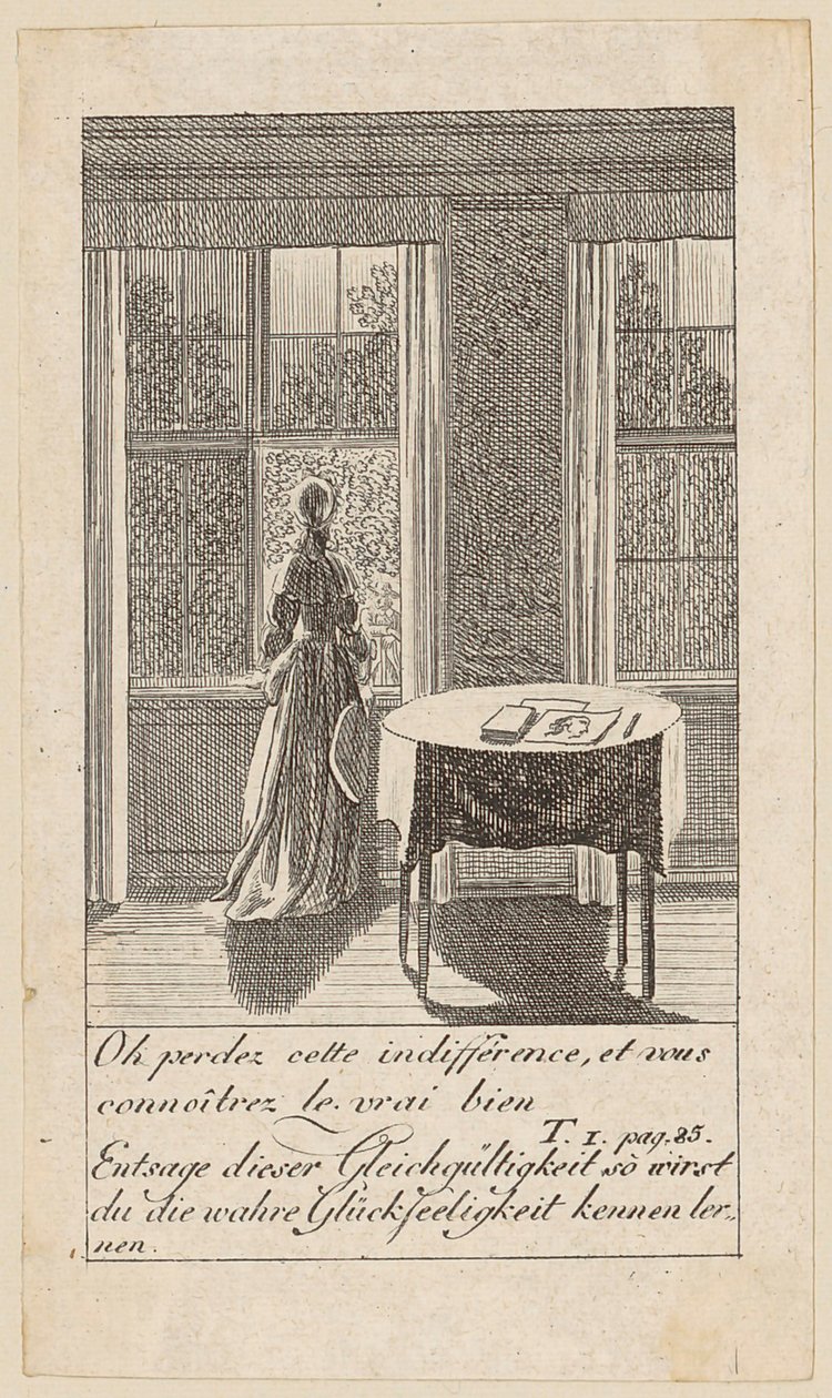 Prancha 3 de «Karoline von Lichtfield» de Daniel Nikolaus Chodowiecki