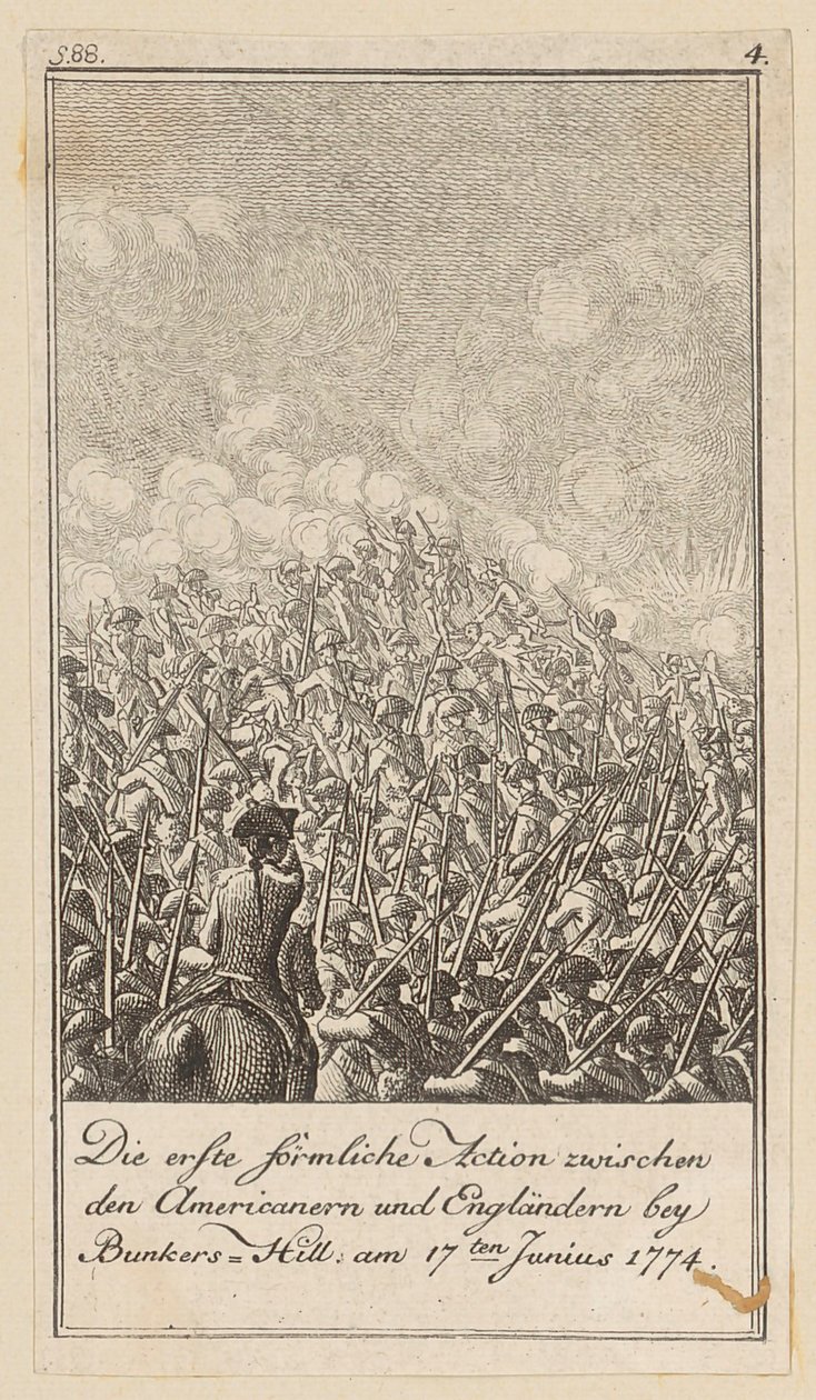 Estampa 4 da série para o ensaio «A história da revolução da América do Norte», de M. C. Sprengel. de Daniel Nikolaus Chodowiecki