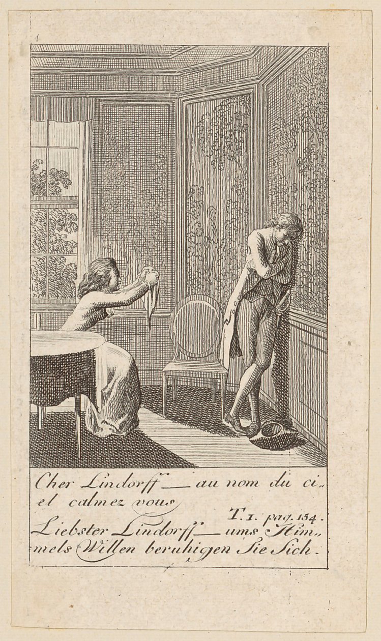Prancha 4 para «Karoline von Lichtfield» de Daniel Nikolaus Chodowiecki