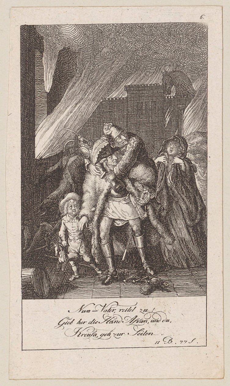 Prancha 6 da «Eneida» de Blumauer de Daniel Nikolaus Chodowiecki