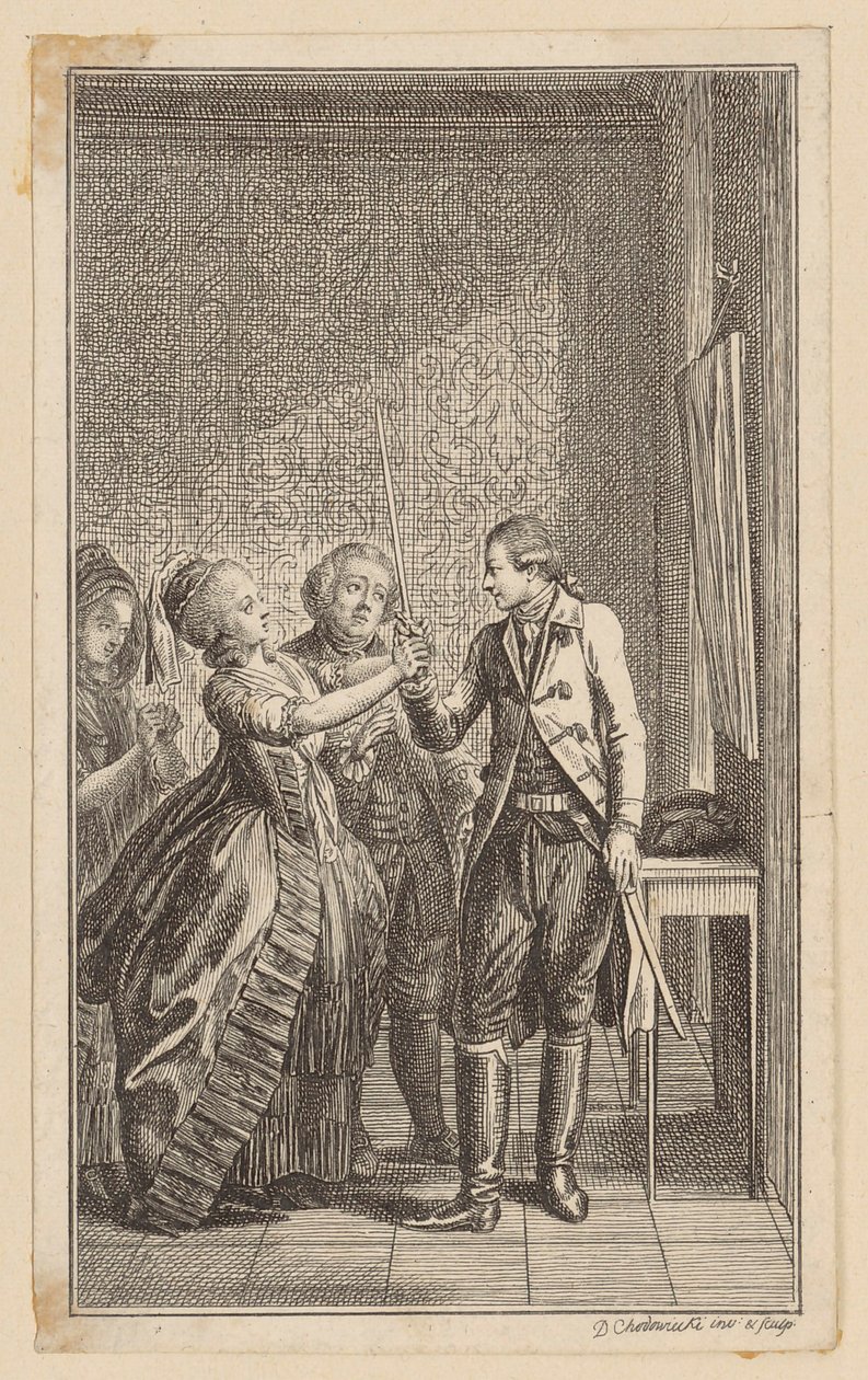 Página 7 da obra de Dusch «A História de Carl Ferdiner» de Daniel Nikolaus Chodowiecki