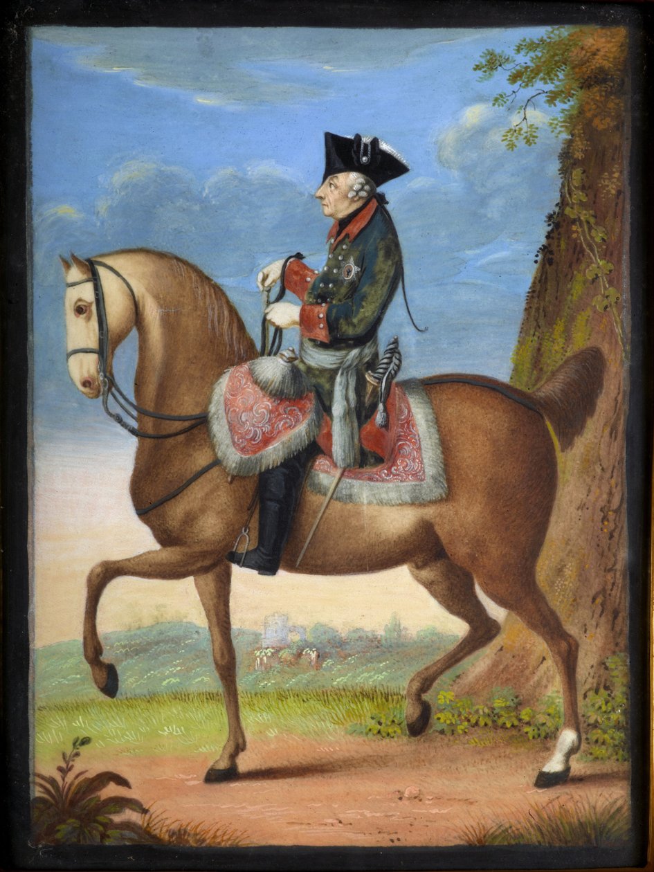 Frederico, o Grande, a cavalo de Daniel Nikolaus Chodowiecki