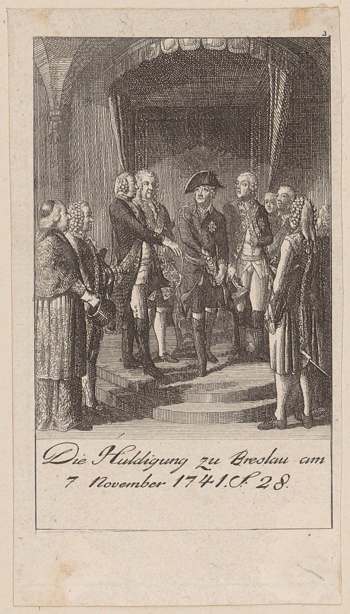 Homenagem em Breslávia em 7 de novembro de 1741 de Daniel Nikolaus Chodowiecki