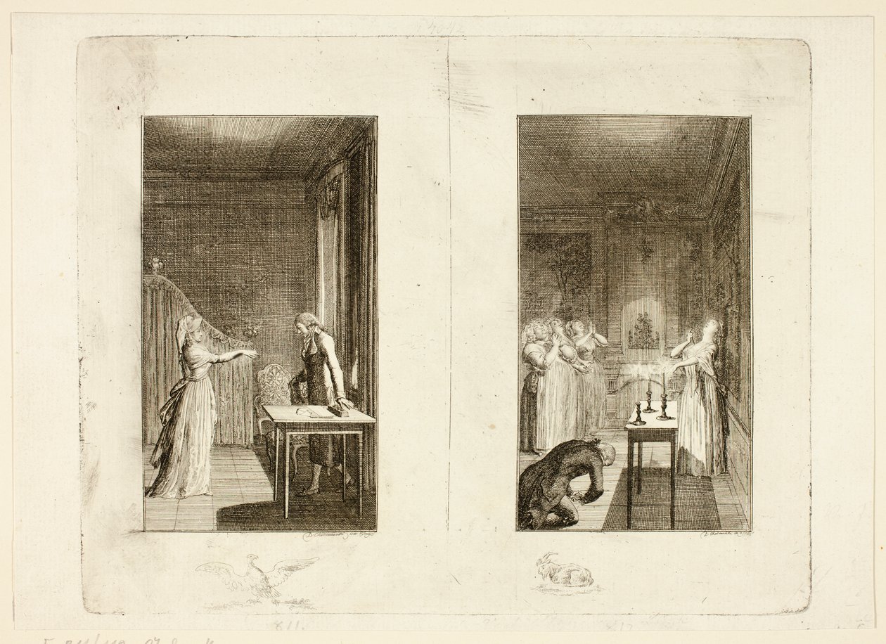 Ilustração para o livro «Clarissa», de Samuel Richardson de Daniel Nikolaus Chodowiecki