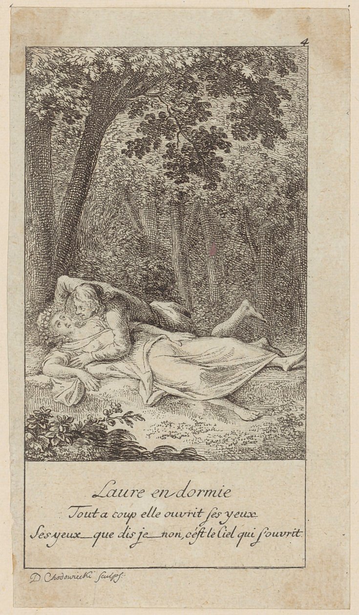 Laure adormecida de Daniel Nikolaus Chodowiecki