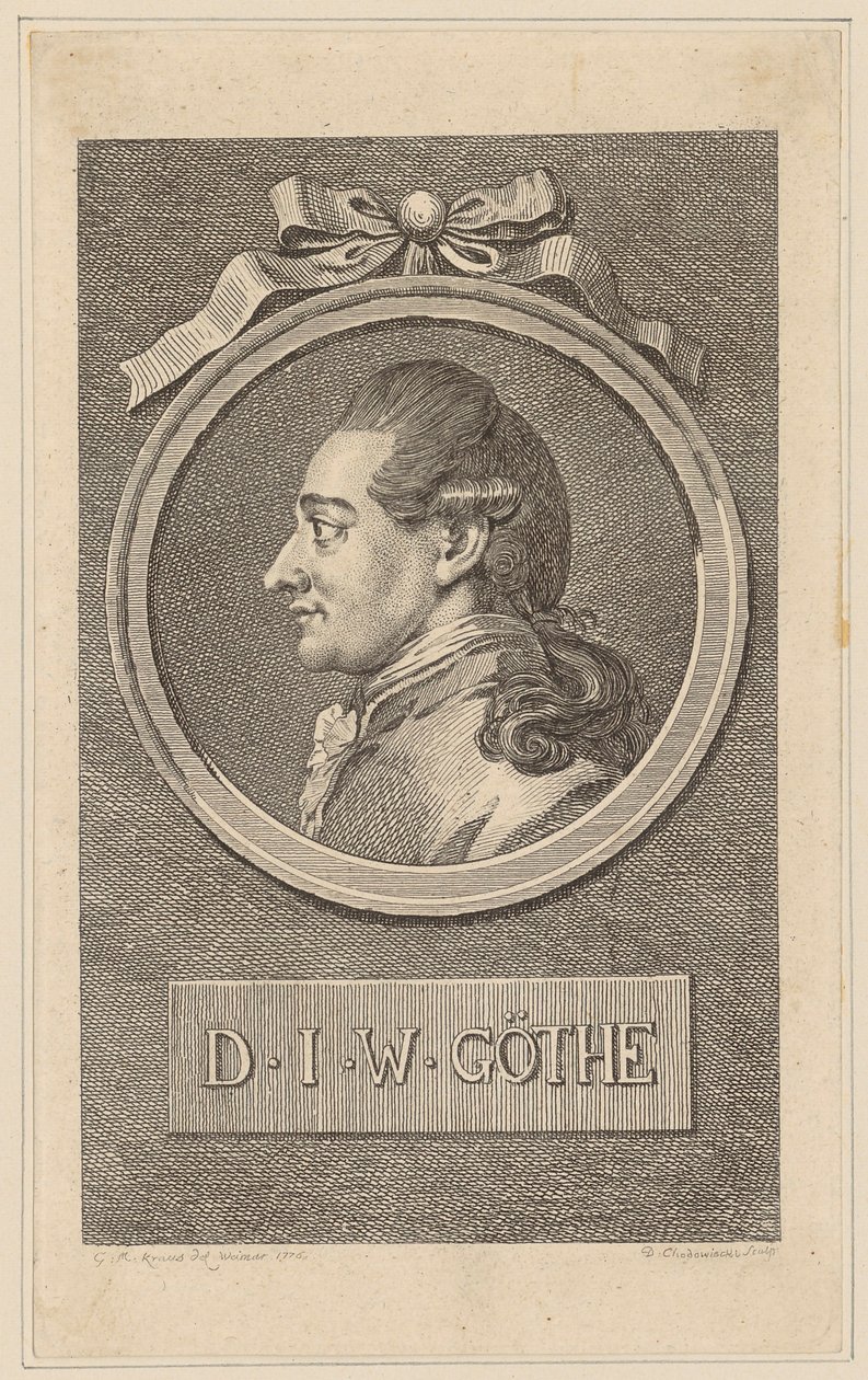 Retrato de Johann Wolfgang Goethe de Daniel Nikolaus Chodowiecki