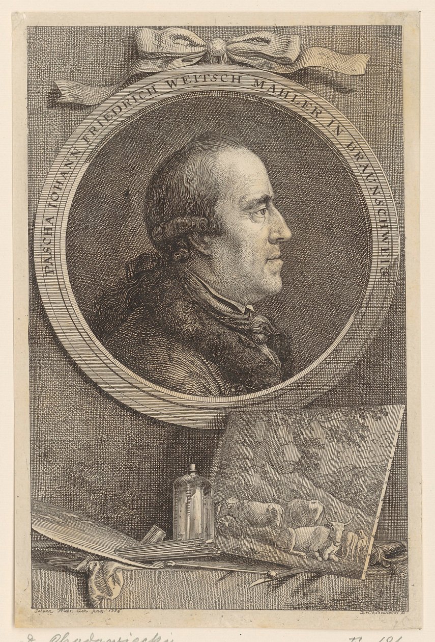 Retrato de Pascha Johann Friedrich Weitsch de Daniel Nikolaus Chodowiecki