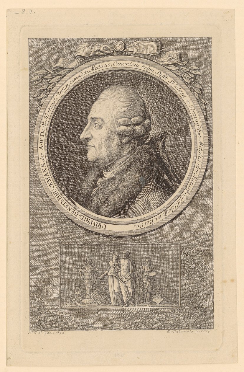 Retrato de U. F. B. Brückmann de Daniel Nikolaus Chodowiecki