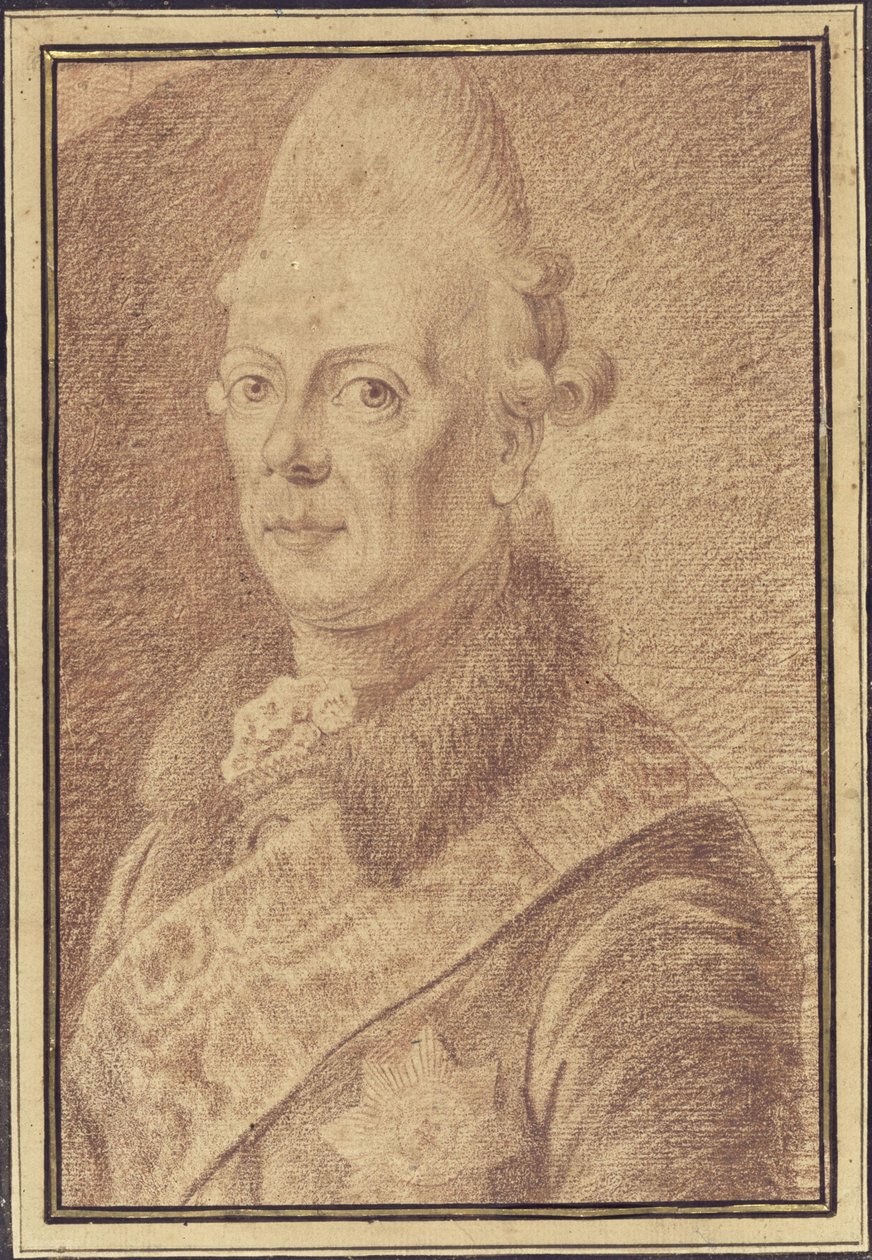 Príncipe Henrique da Prússia, retrato de busto de Daniel Nikolaus Chodowiecki