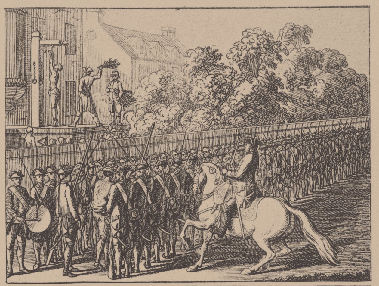 Executando a luva. Ilustração de Elementartwerk por JB Basedow, 1774 de Daniel Nikolaus Chodowiecki