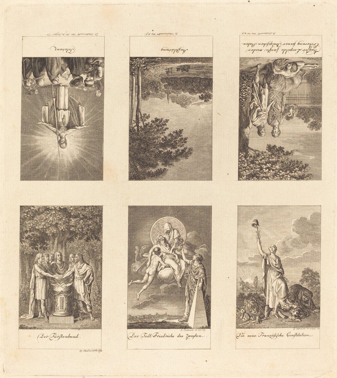 Seis Grandes Eventos de 1780-1790 de Daniel Nikolaus Chodowiecki