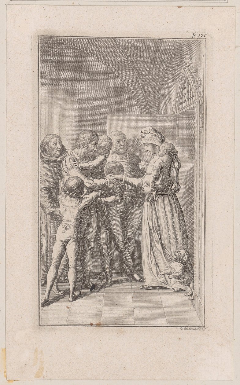 Gravura de cobre da capa de «Os Irmãos da Aliança pela Liberdade e pela Justiça» de Daniel Nikolaus Chodowiecki