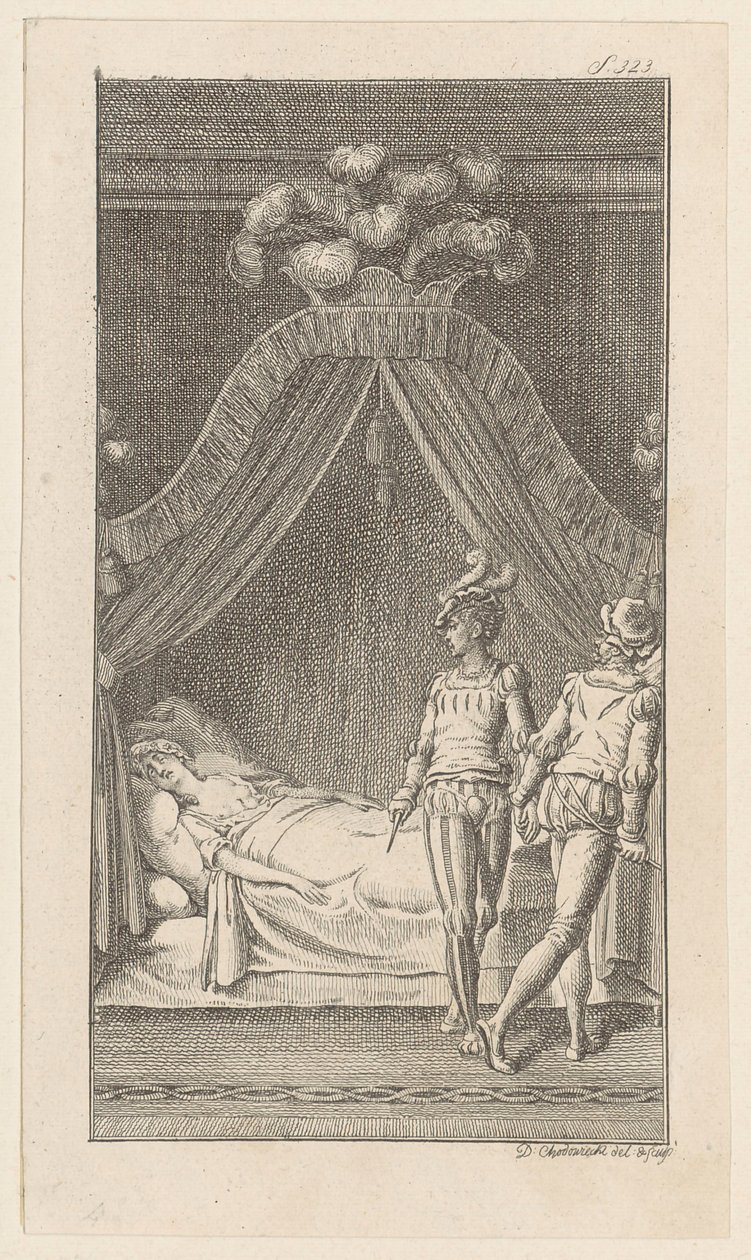 Gravura de título para os "Esboços" de Meissner, quarta colecção de Daniel Nikolaus Chodowiecki