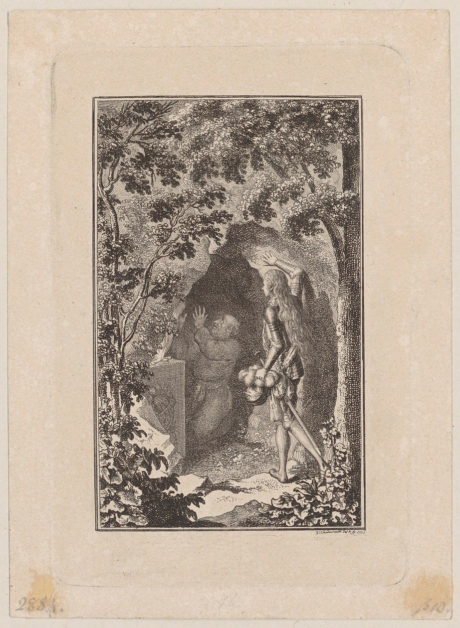 Gravura em cobre da capa das «Cenas» de Mühlenpfordt de Daniel Nikolaus Chodowiecki
