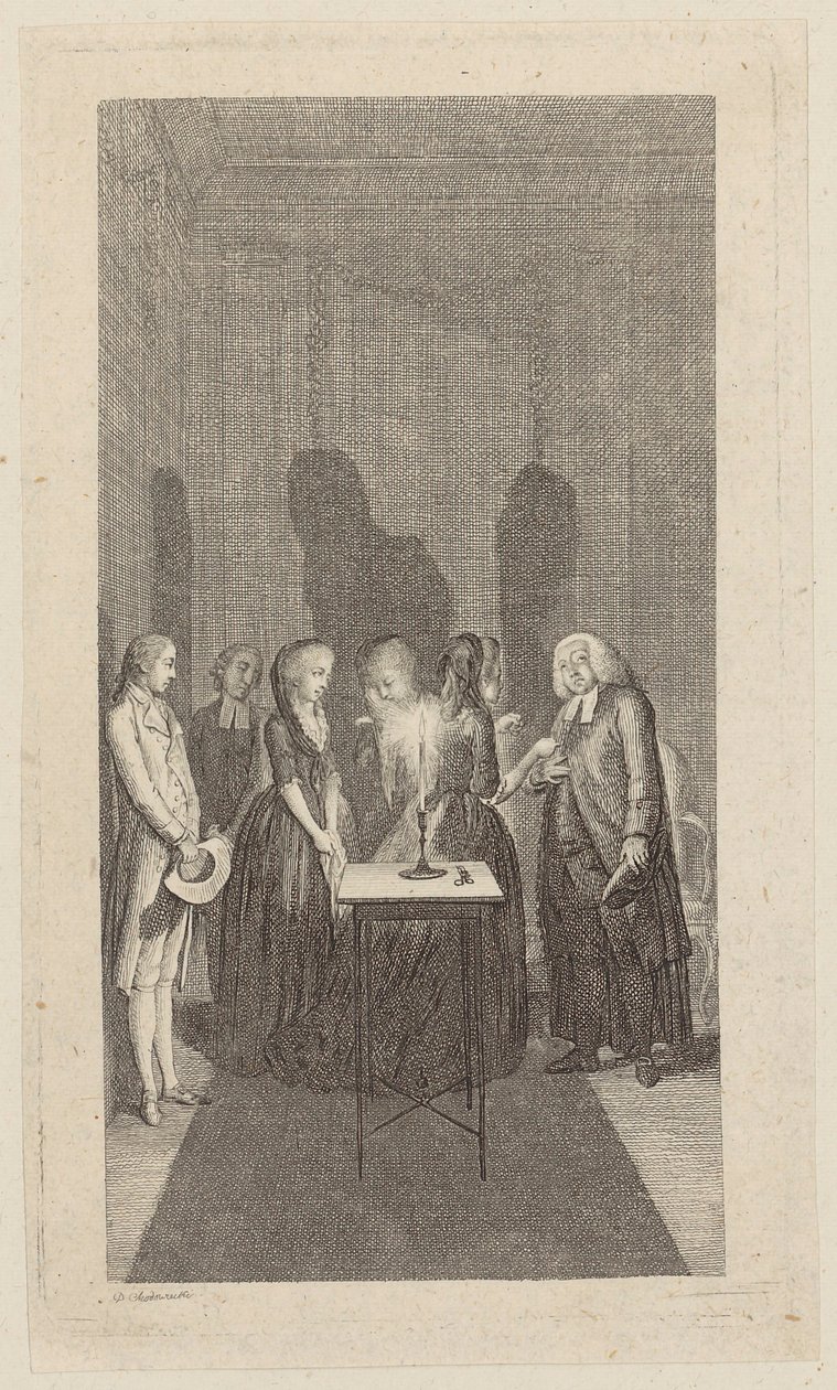 Gravura de frontispício para «Carl von Carlsberg» de Salzmann, segunda parte de Daniel Nikolaus Chodowiecki