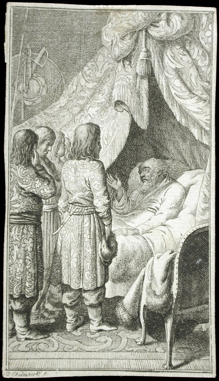 Página de rosto de «A História da Katherine» de Daniel Nikolaus Chodowiecki