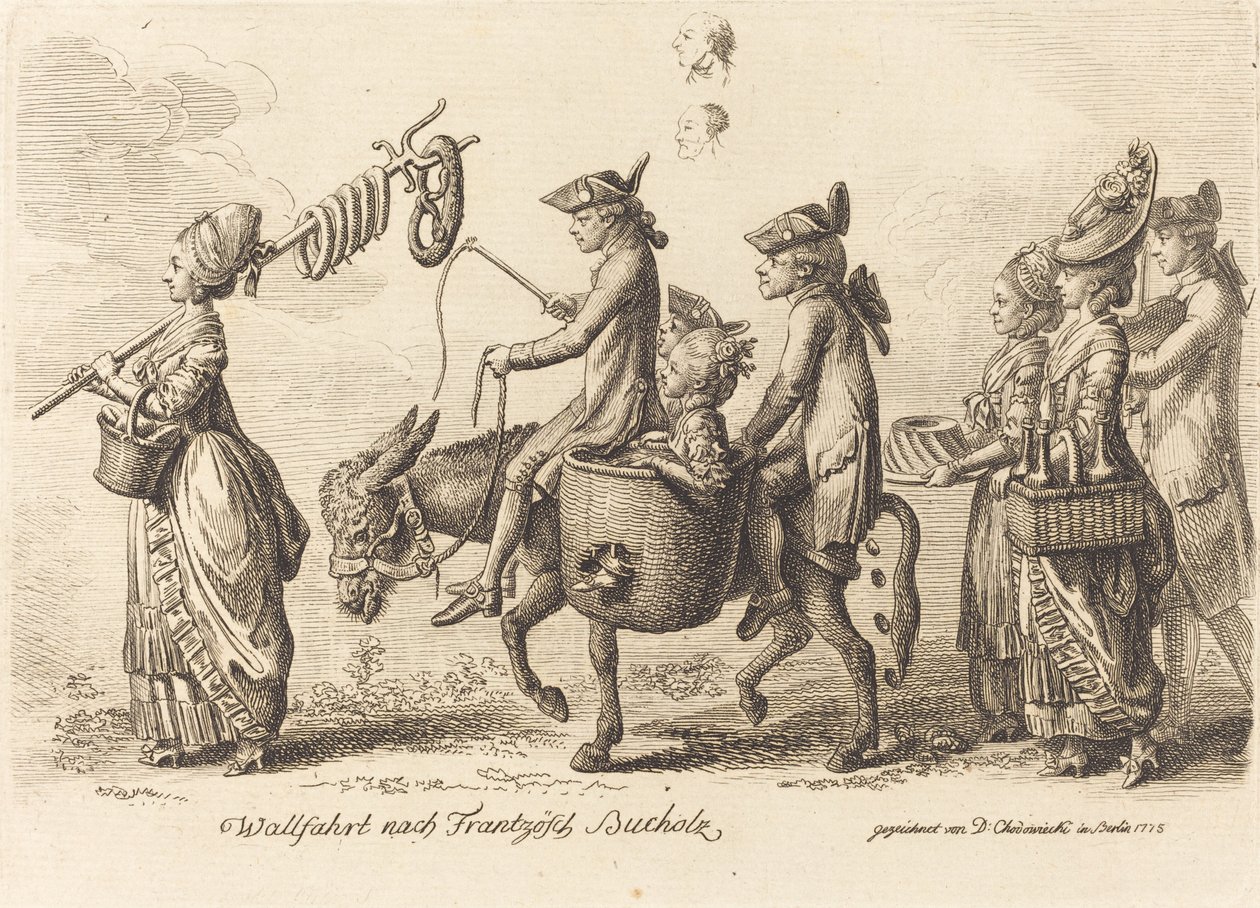 Wallfahrt nacht Frantzösch Bucholz (Pilgrimage to French Bucholz) de Daniel Nikolaus Chodowiecki