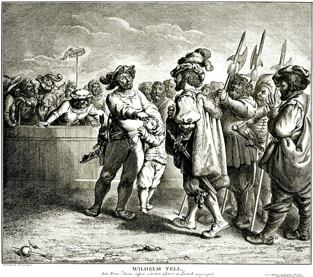 Guilherme Tell, 1781. de Daniel Nikolaus Chodowiecki