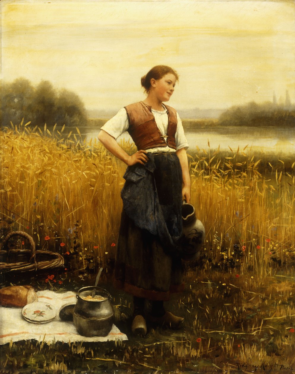 Um almoço de colheita de Daniel Ridgway Knight