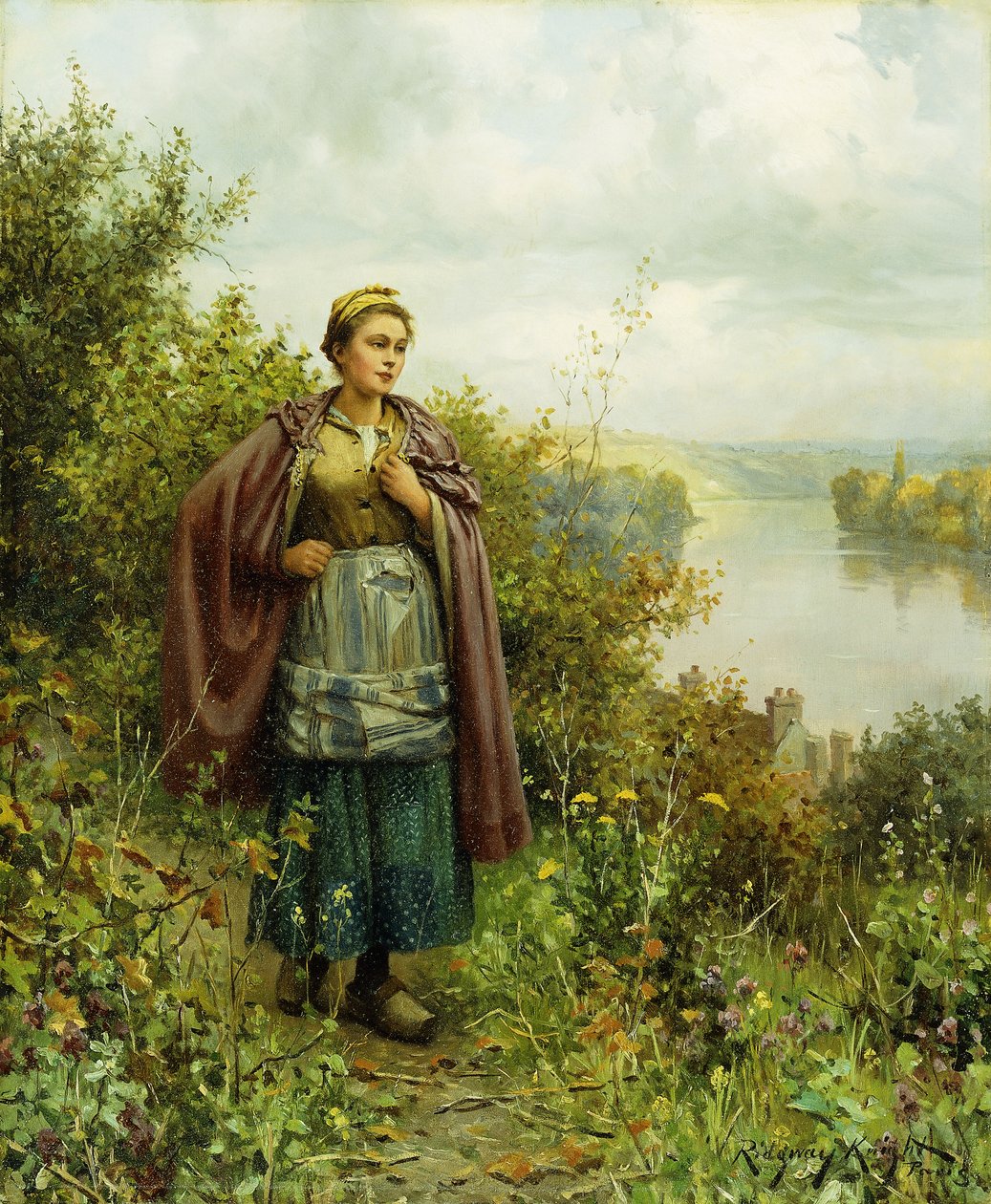 Um passeio de outono, de Daniel Ridgway Knight