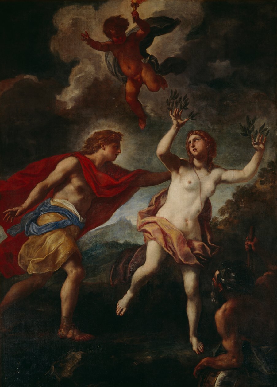 Apollo e Daphne (óleo sobre tela) de Daniel Seiter