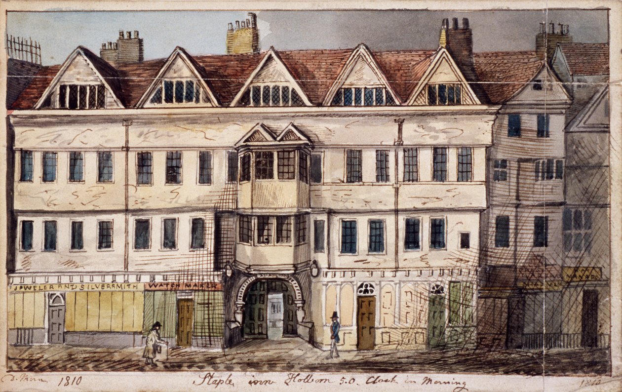 Staple Inn, Londres, 1810 de Daniel Thorn