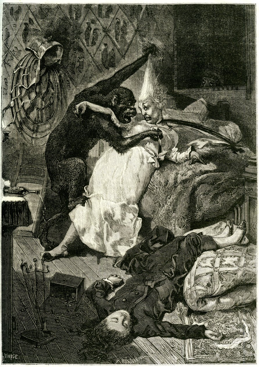Ilustração para "The Murders in the Rue Morgue" de Edgar Allan Poe de Daniel Urrabieta (after) Vierge