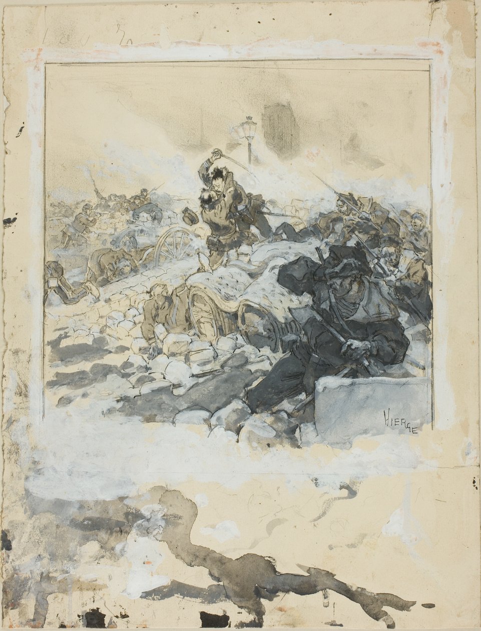 Cena da Supressão da Comuna de Paris em maio de 1871 de Daniel Urrabieta Vierge