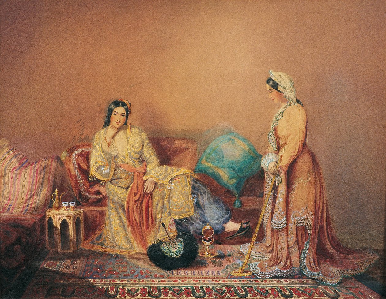 Senhoras gregas Fanariot, meados do século XIX. de Daniel Valentine Rivière