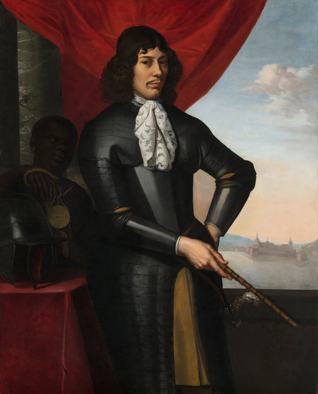Retrato de Jan Valckenburgh e de um Servo Escravizado de Daniel Vertangen (signed by artist)