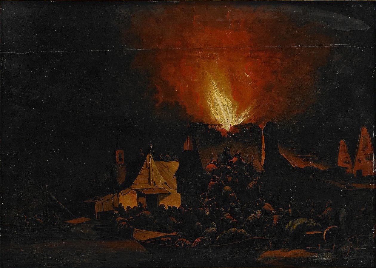 Fogueira da noite, 1660 de Daniel Vosmaer