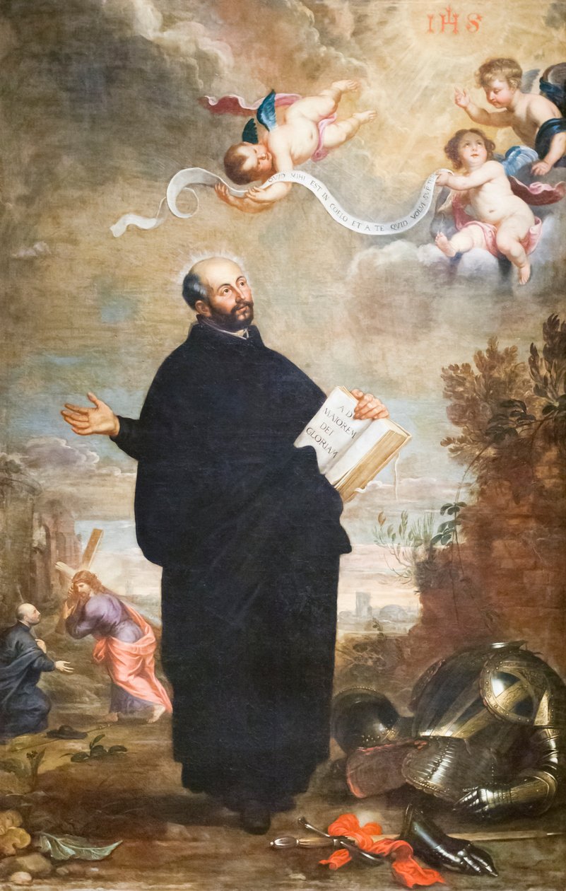 Santo Inácio de Loyola (óleo sobre tela) de Daniel & Wildens Jan (1586 1653) Seghers
