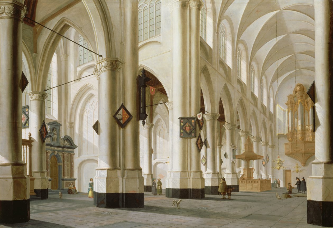 Interior de St. Laurenskerk, Roterdão de Daniel de Blieck