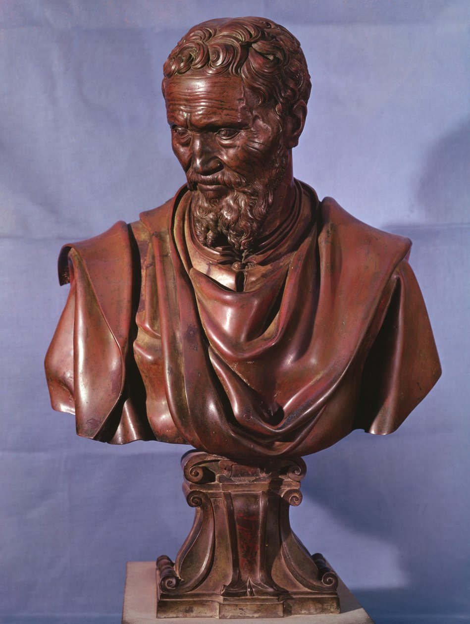 Busto de Michelangelo Buonarroti (1475-1564) (bronze) de Daniele da Volterra