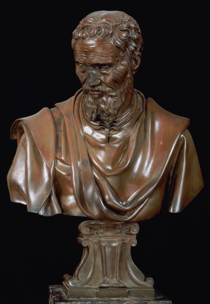 Busto de Michelangelo Buonarroti (1475-1564) (bronze) de Daniele da Volterra