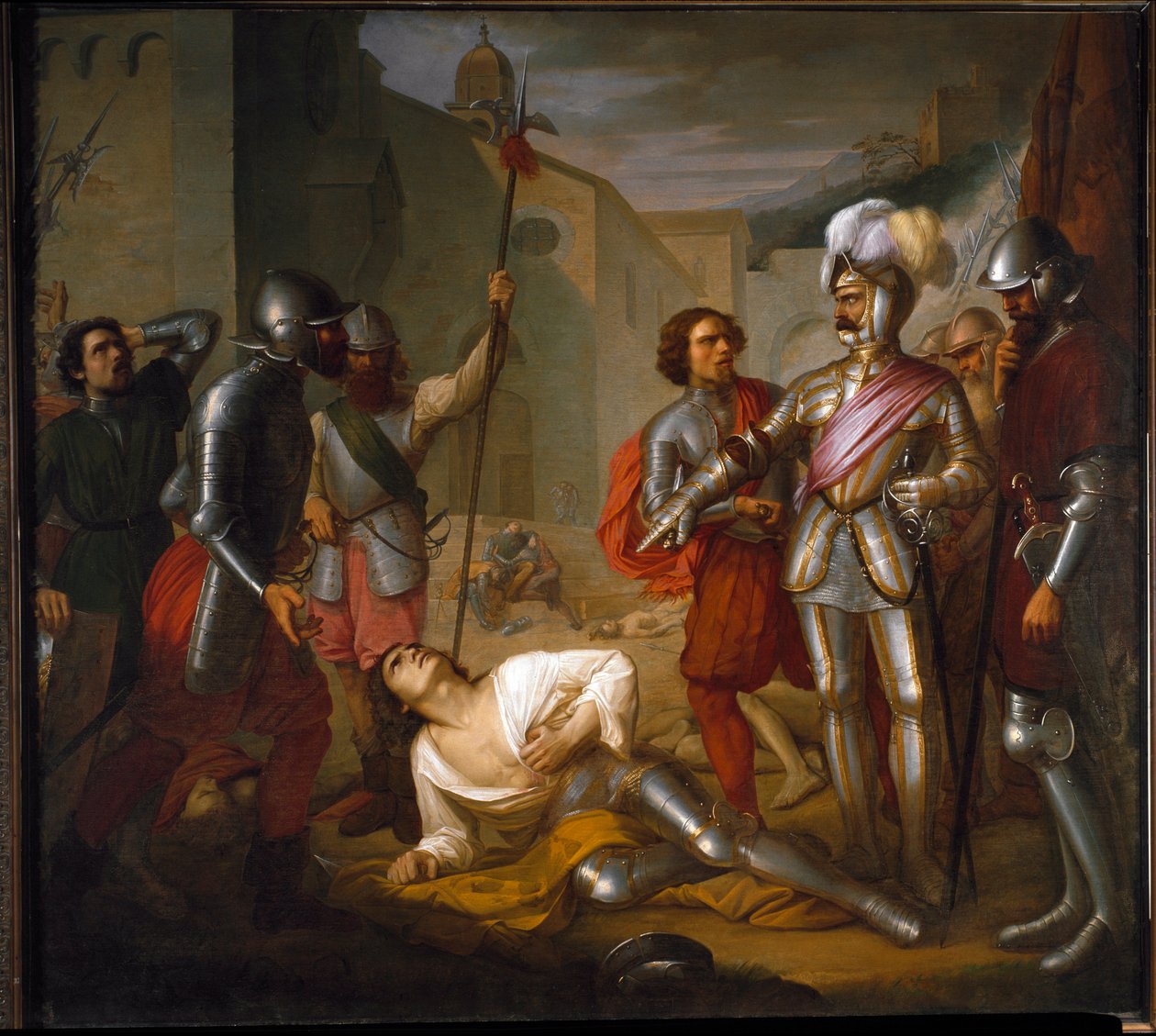 A morte de Francesco Ferrucci durante o cerco de Florença pelas tropas do imperador Carlos V de Daniele Antonio Bertoli