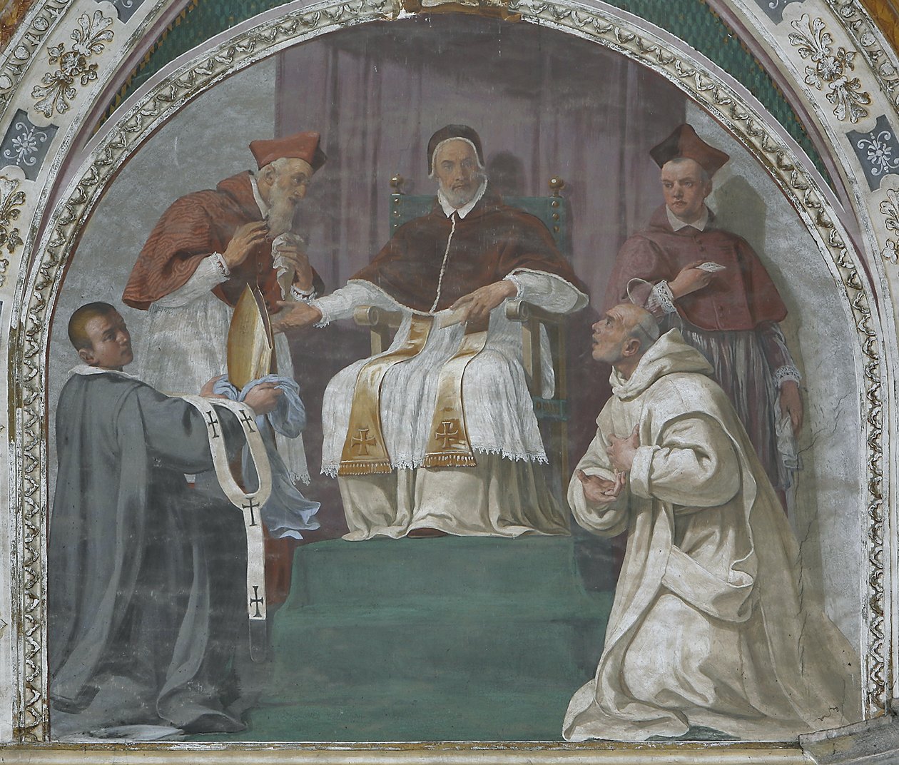 Papa aprova a Ordem Cartuxa (fresco) de Daniele Crespi